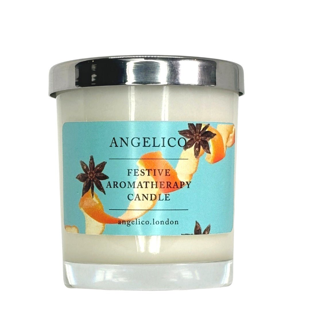 Festive Candle in Glass Jar -with gift box Angelico