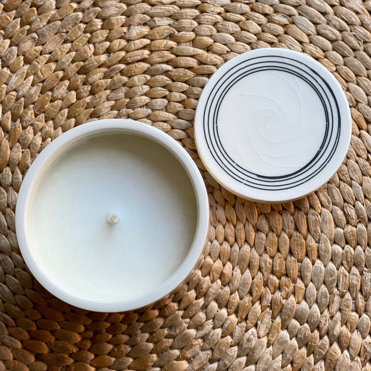 Joyous 200g candle in unique hand made ceramic jar