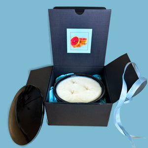 Angelico 3 x wick Candle in Violet Glass - Angelico