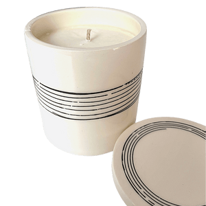 Candle in Unique Hand Made Ceramic Jar - Angelico