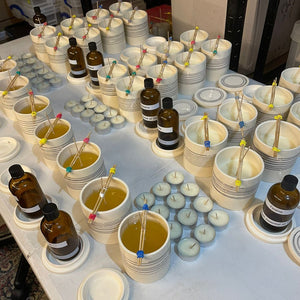 Candle in Unique Hand Made Ceramic Jar - Angelico