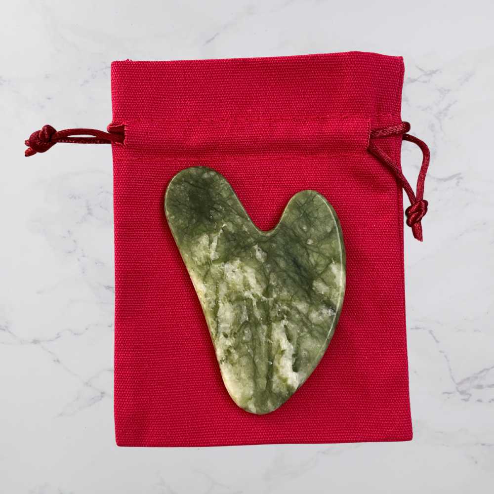Gua Sha Heart Tool - Green - Angelico