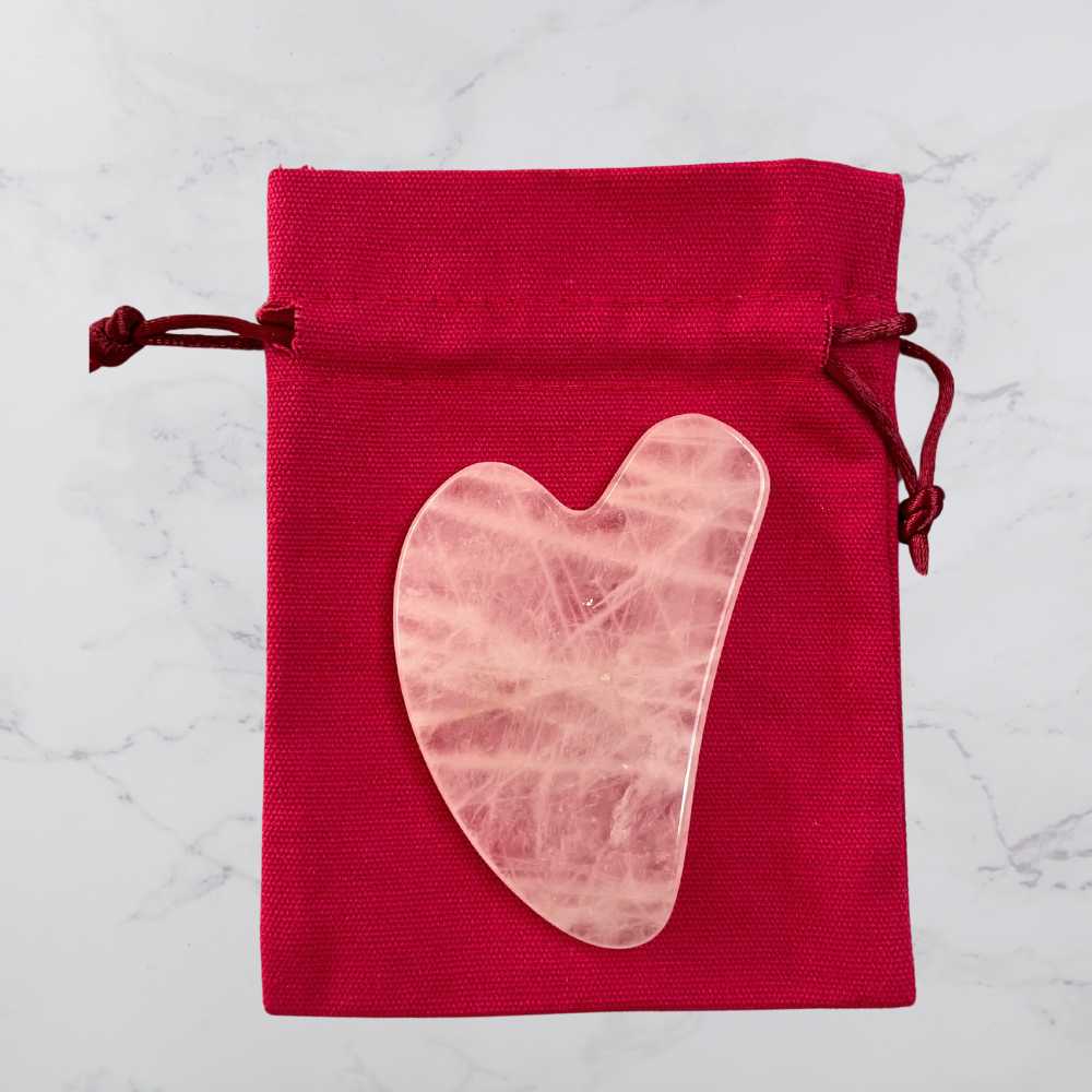 Gua Sha Heart Tool - Pink - Angelico