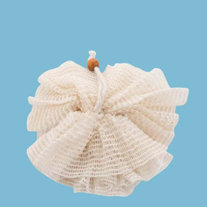 Natural Cotton Shower Pouf, Body Loofah - Angelico
