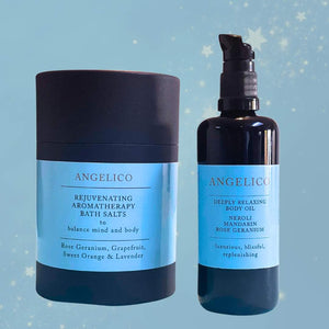 Rejuvenating Bath Salts & Deeply Relaxing Body Oil - Angelico