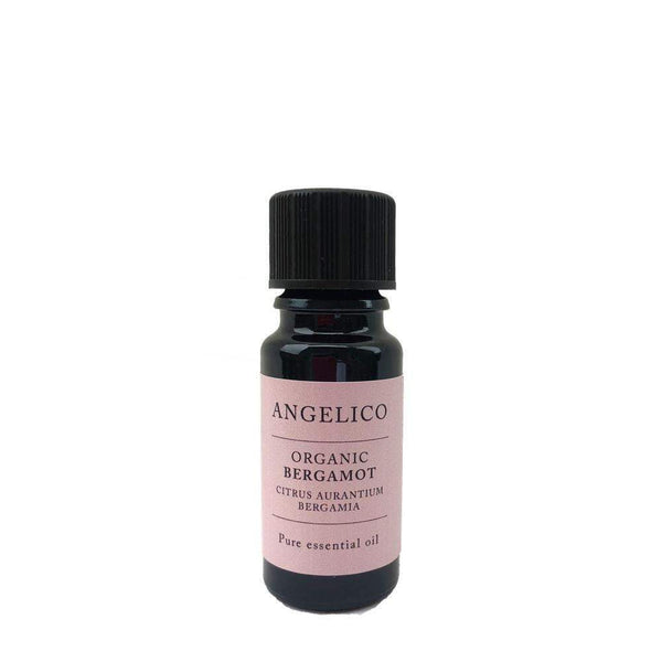 Bergamot Organic Essential Oil 10ml In Blue Glass Bottle Angelico