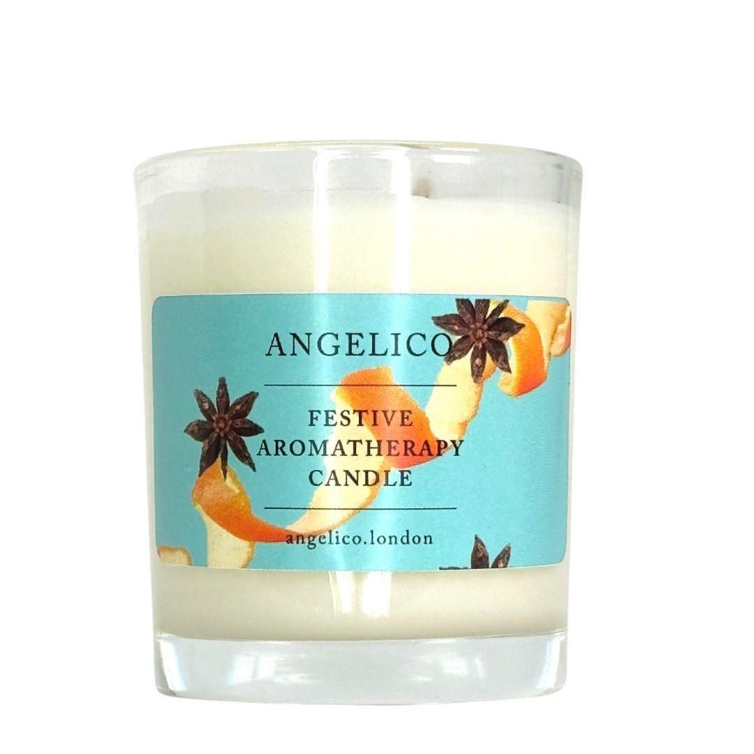 Festive Candle in Glass Jar - Angelico