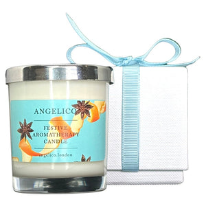 Festive Candle in Glass Jar -with gift box Angelico